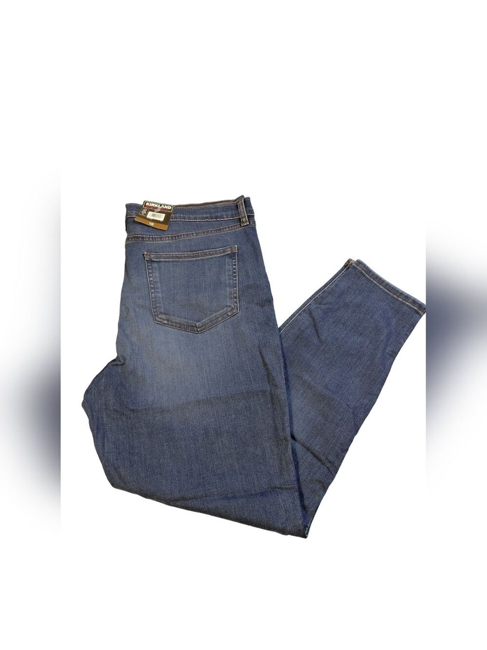 NWT Kirkland Signature High Rise Skinny Jeans Blue Stretch Denim Size 18